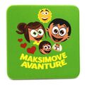 Mama voli bebu i Maksimove avanture kvadratni bedž - porodica - zeleni - Anduja d.o.o.