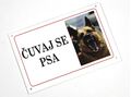 Tabla - čuvaj se psa, personalizovana - štamparija Anduja