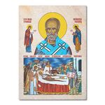Sveti Nikola, prenos Moštiju - ikona na kamenu