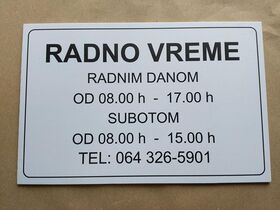 Pločice sa raznim natpisima - štamparija Anduja