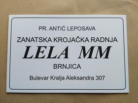 Pločice sa raznim natpisima - štamparija Anduja