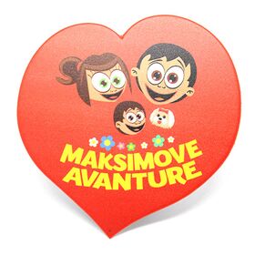 Mama voli bebu i Maksimove avanture - set 6 srcolikih podmetača za čaše
