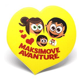 Mama voli bebu i Maksimove avanture - srce bedž - porodica - Anduja d.o.o.