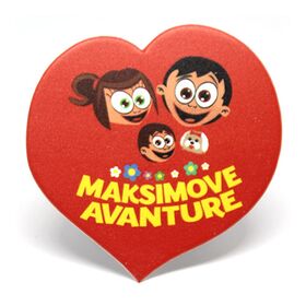Mama voli bebu i Maksimove avanture -  magnet srce - porodica - Anduja d.o.o.